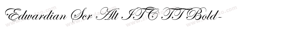 Edwardian Scr Alt ITC TT Bold字体转换
